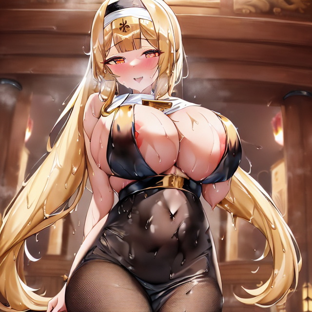 【爆乳二次元画像】金髪爆乳美女の画像集