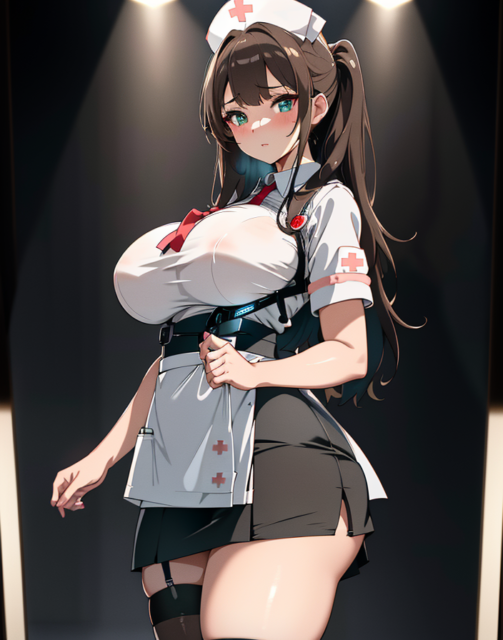 【爆乳 おっぱい 二次元 画像】すけべな看護師っぽいコスプレ女の子の画像集