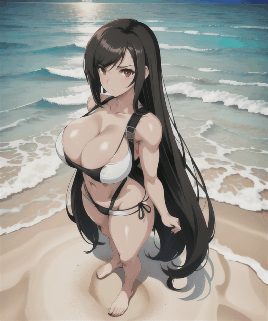 【爆乳 二次元画像】ティファをコスプレした女の子の水着画像集